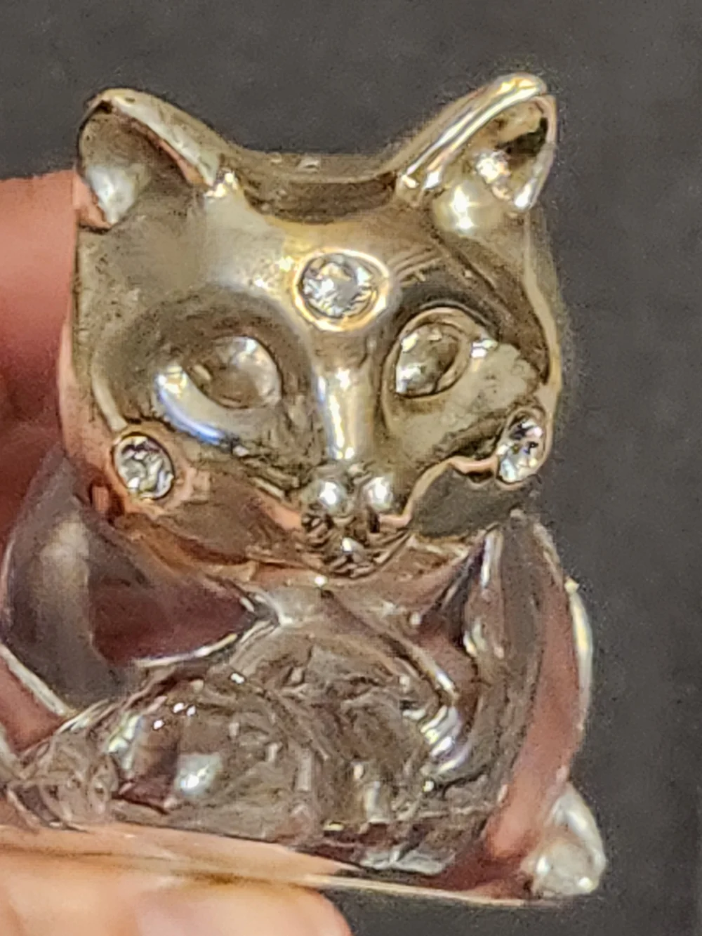 Lenox Pave Jewel Collection Lead Crystal Cat Rhinestones Germany *See Pics*